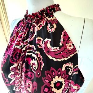 Nicole Miller Floral Print Halter Dress XL